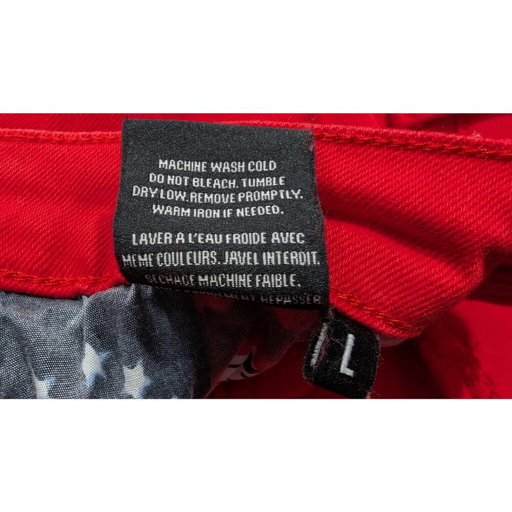 Rockstar Original Jeans Red RSW 205 Stacked Flare Denim Zariyah Women's L - Picture 8 of 8